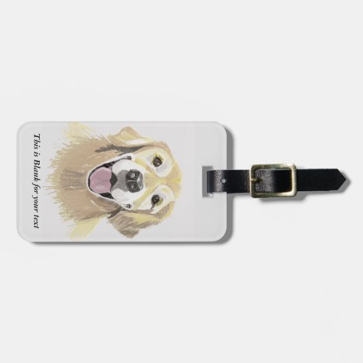 Golden Retriever Bagagelabel (Voorkant horizontaal)