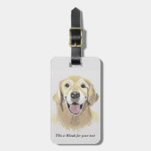 Golden Retriever Bagagelabel (Voorkant verticaal)