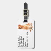 Golden Retriever Bagagelabel (Voorkant verticaal)