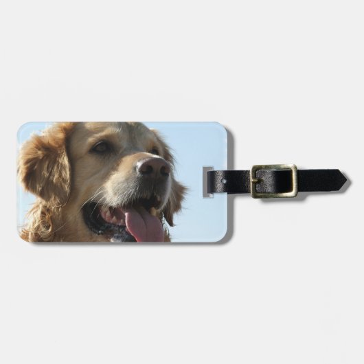 Golden Retriever Bagagelabel (Voorkant horizontaal)