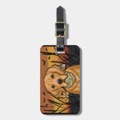 Golden Retriever Bagagelabel (Voorkant verticaal)