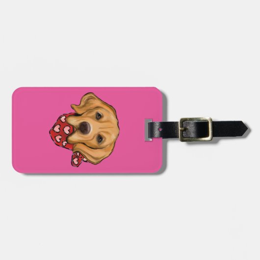 Golden Retriever Bagagelabel (Voorkant horizontaal)