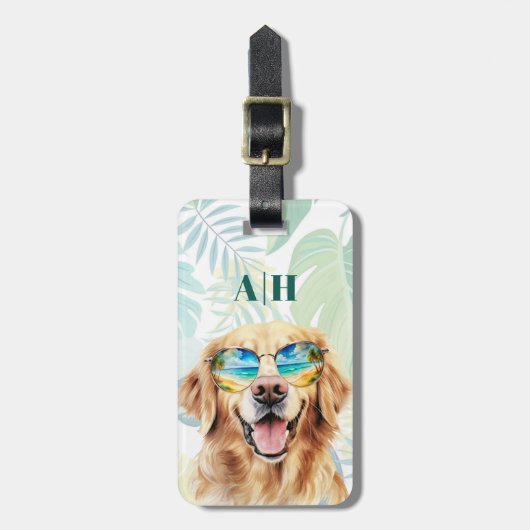Golden Retriever Bagagelabel (Voorkant verticaal)