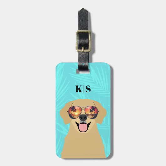 Golden Retriever Bagagelabel (Voorkant verticaal)