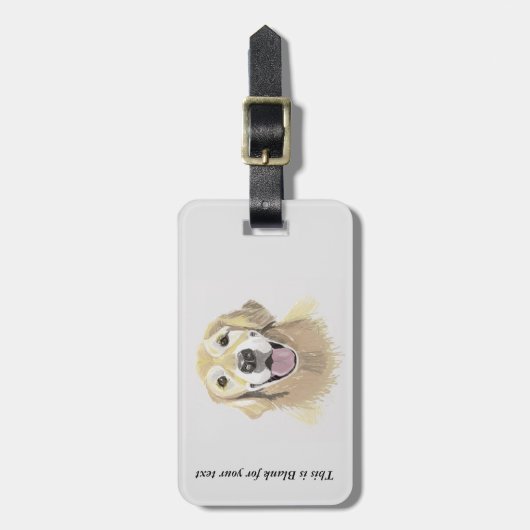 Golden Retriever Bagagelabel (Voorkant verticaal)