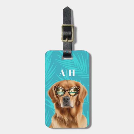 Golden Retriever Bagagelabel (Voorkant verticaal)