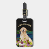 Golden Retriever Bagagelabel (Voorkant verticaal)