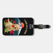 Golden Retriever Bagagelabel (Achterkant horizontaal)