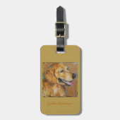 Golden Retriever, bagagelabel of sleutelketen (Voorkant verticaal)