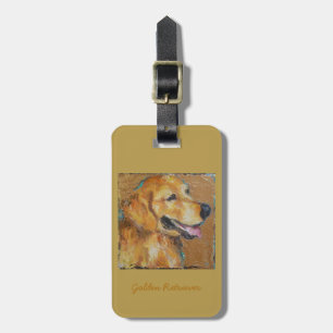 Golden Retriever, bagagelabel of sleutelketen