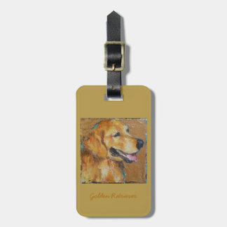 Golden Retriever, bagagelabel of sleutelketen