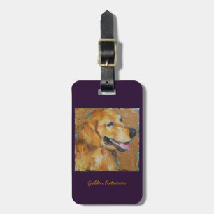 Golden Retriever, bagagelabel of sleutelketen