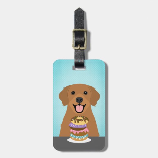 Golden Retriever Bagagelabels (Voorkant verticaal)