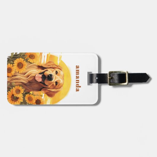 Golden Retriever Bagagelabels (Voorkant horizontaal)