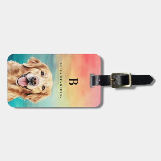 Golden Retriever Bagagelabels (Voorkant horizontaal)