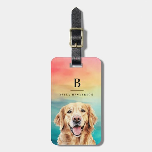 Golden Retriever Bagagelabels (Voorkant verticaal)