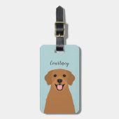 Golden Retriever Bagagelabels (Voorkant verticaal)