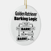 Golden Retriever Barking Logic Keramisch Ornament (Rechts)