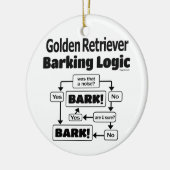 Golden Retriever Barking Logic Keramisch Ornament (Links)