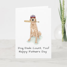 Golden Retriever Baseball Waterverf Vaderdag Kaart