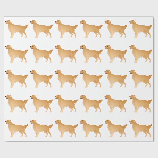 Golden Retriever Basic Breed Design Cadeaupapier (Vlak)