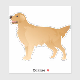 Golden Retriever Basic Hondenras Silhouette Sticker