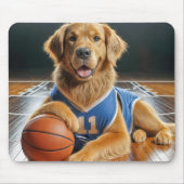 Golden Retriever basketbalspeler Muismat (Voorkant)