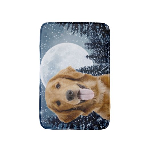 Golden Retriever Bath Mat (Voorkant Verticaal)