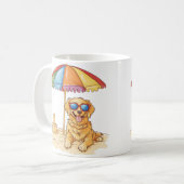 Golden Retriever Beach Dog Koffiemok (Voorkant links)
