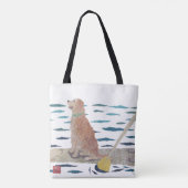 Golden Retriever, Beach Dog, Paddle Board Tote Bag (Achterkant)