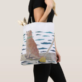 Golden Retriever, Beach Dog, Paddle Board Tote Bag (Dichtbij)