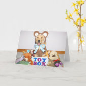 Golden Retriever Beary Happy Birthday Kaart (Gele Bloem)