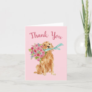 Golden Retriever bedankkaarten Bedankkaart