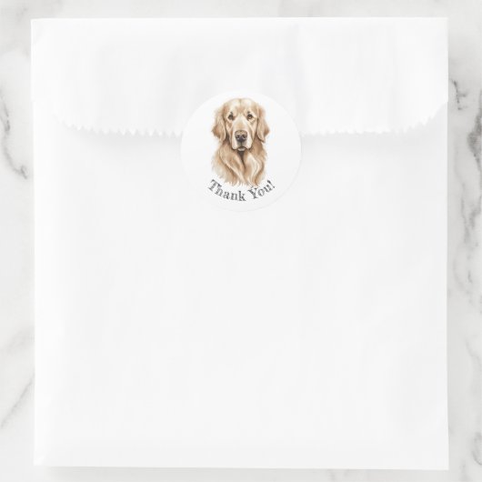 Golden Retriever Bedankt! Stickers (Tas)