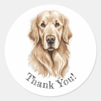 Golden Retriever Bedankt! Stickers
