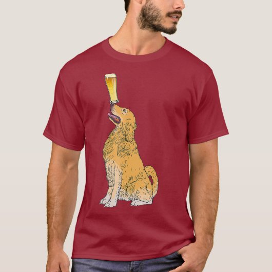 Golden Retriever Beer Lovers Shirt Craft Beer (Voorkant)