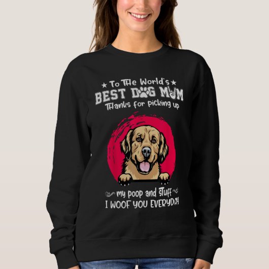 Golden Retriever Best Dog Mom Dogs   Mothers Day Trui (Voorkant)
