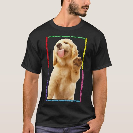 Golden Retriever Best Friends T-shirt (Voorkant)