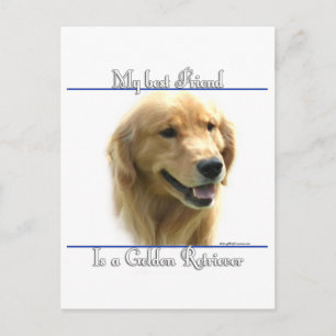Golden Retriever Beste Vriend 2 Briefkaart