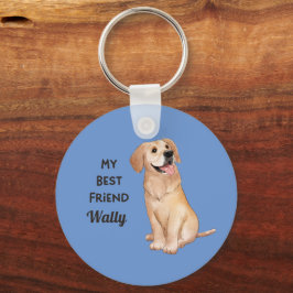 Golden Retriever Beste Vriend Aangepaste Naam Adre Sleutelhanger