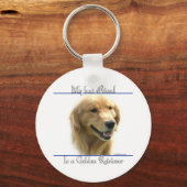 Golden Retriever Beste Vriend Sleutelhanger (Voorkant)
