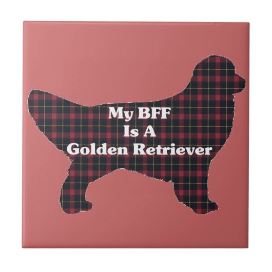 Golden Retriever BFF Tegeltje (Voorkant)