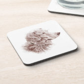 Golden Retriever Bier Onderzetter (Linkerzijde)