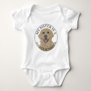 Golden Retriever Big Sister Romper