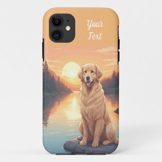 Golden Retriever bij het meer Case-Mate iPhone Case (Achterkant)