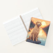 Golden Retriever bij het meer Notitieboek (Binnen)