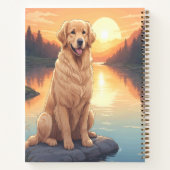 Golden Retriever bij het meer Notitieboek (Achterkant)