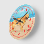 Golden retriever bij het Strand Ronde Klok (Hoek)