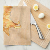 Golden Retriever bij het strand Theedoek (Quarter Fold)