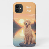 Golden Retriever bij Lake Case-Mate iPhone Case (Achterkant)